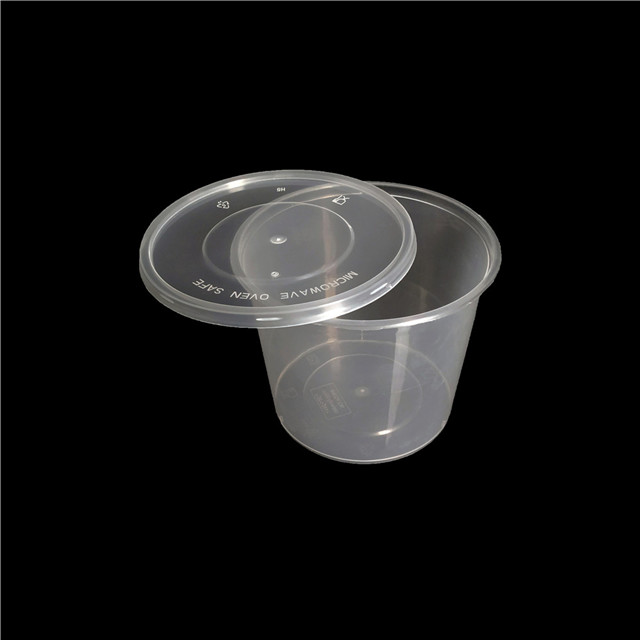 20oz Microwave Safe Disposable Transparent Round Takeaway Lunch Box With Lid