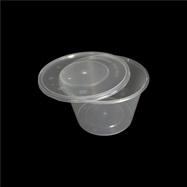 750ml One Time Plastic Round Meal Prep Containers Disposable Food Containers with Lid
