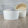 46 Oz Large Round Paper Bowls,Disposable Salad Bowls with Lid Free Party Supplies for Hot/Cold Food, Soup (1300ml) 