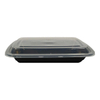 24oz Take Away Stackable Plastic Disposable One Compartment Sandwich Lunch Box