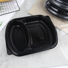 2 Compartments Customize Takeaway Disposal Fast Lunch Box Take Out Microwavable Plastic Take Away Food Containers