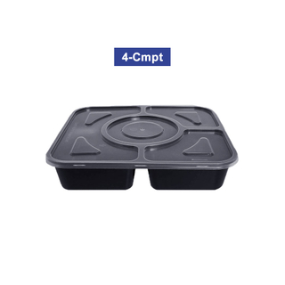 1000ml Disposable Pp 4-compartment Takeaway Food Container