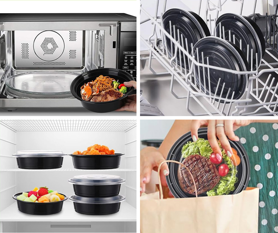 16oz Round Microwave-Safe Meal Prep Container