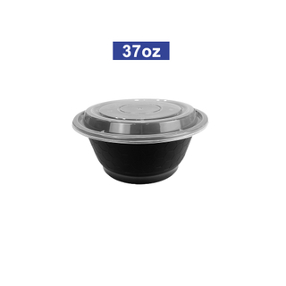 37oz Round Microwave-Safe Noodle Bowl with Lid