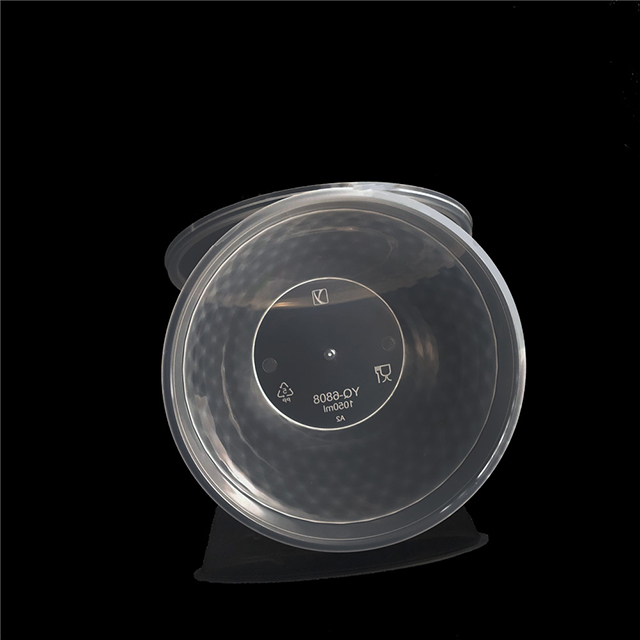1050ml/38oz Round Disposable Food Packaging Rice Bowl/hot Soup Bowls/microwavable Bowl with Lid