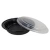 37oz American Style Disposable Plastic Microwavable Round Take Out Food Container