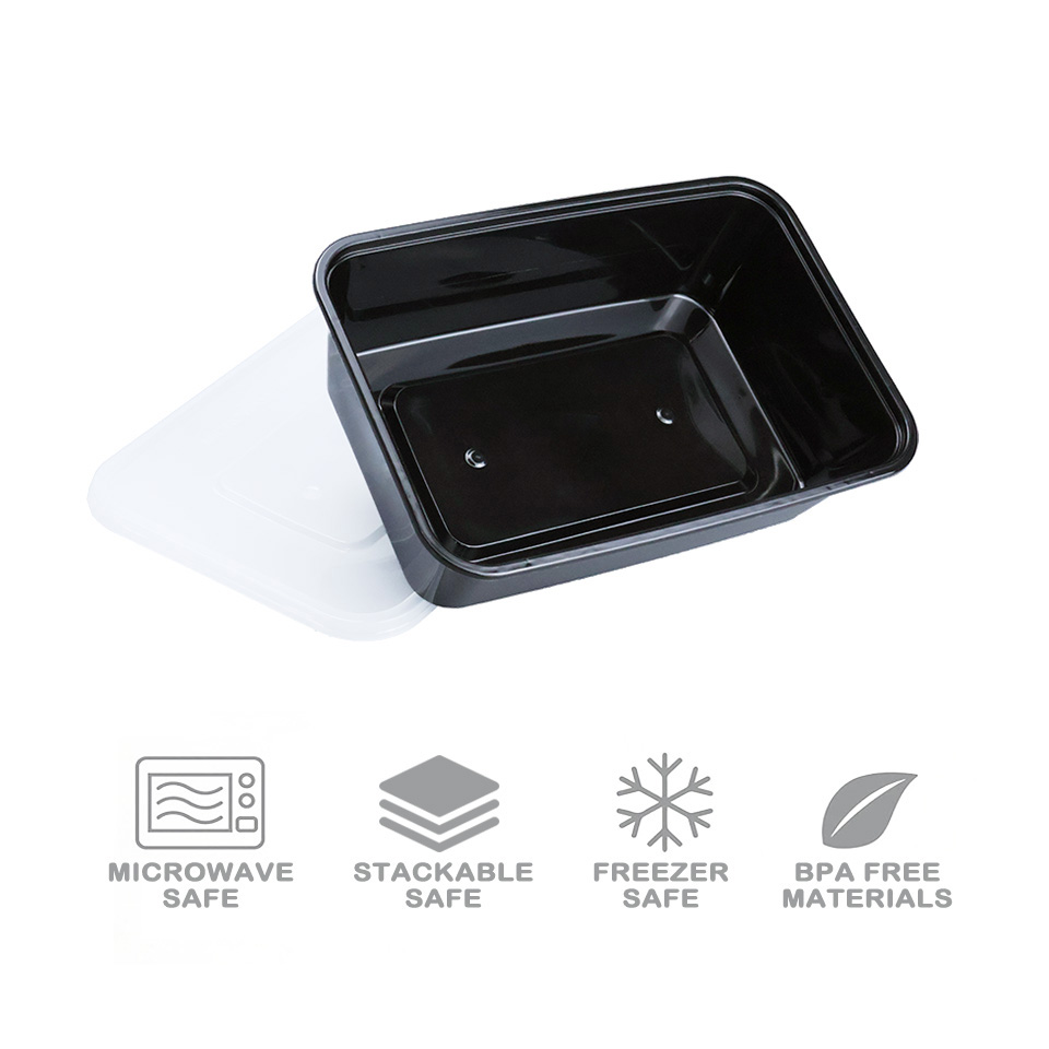 500ml Plastic Disposable Transparent Microwave Safe Food Container With Lid