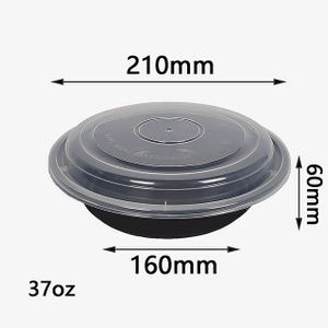 37oz Disposable Lunch Box Container Microwavable Bowl with Dome Lid
