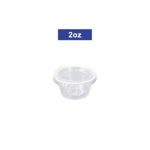 2oz Disposable Plastic Sauce Condiment Portion Cup Container