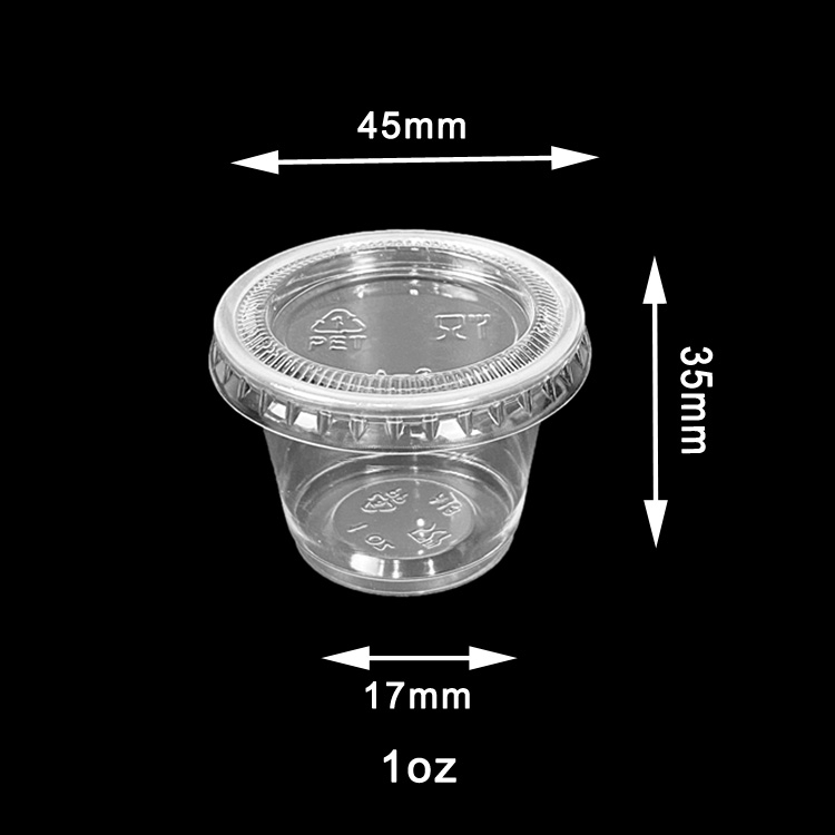 P1 Disposable plastic small food /sauce containers with lid