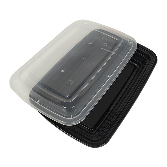 24oz Take Away Stackable Plastic Microwavable Disposable One Compartment Sandwich Lunch Box