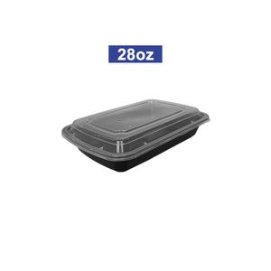 28OZ Microwaveable Safe Disposable Plastic Meal Prep Food Container With Lid