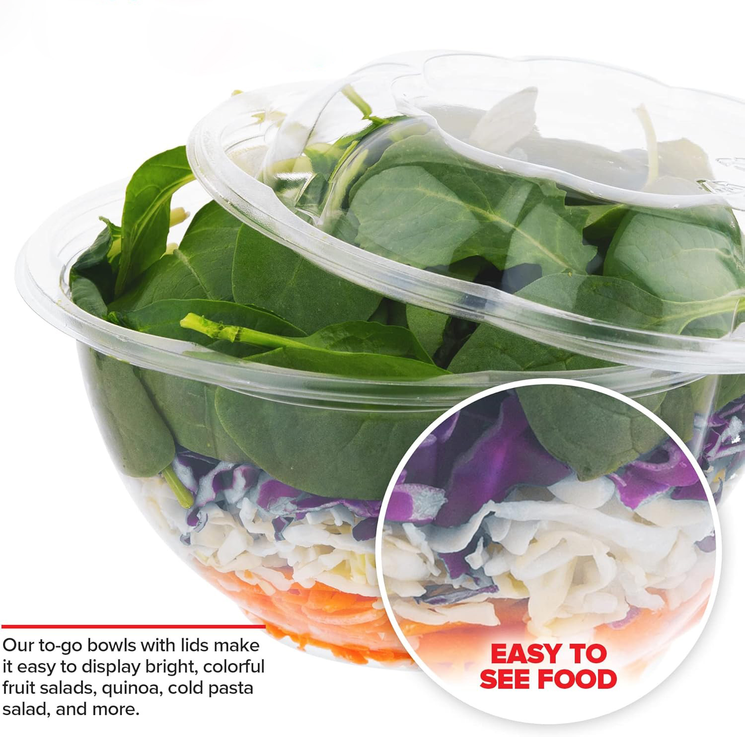 48oz Plastic Salad Bowl